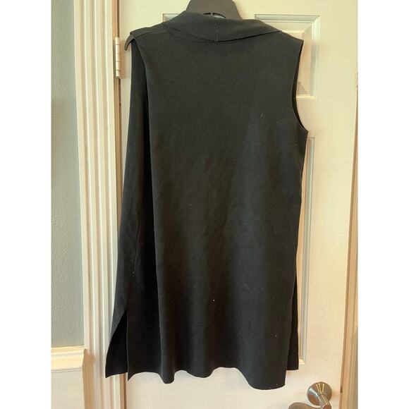 Dark Academia Neutral Long Open Front Cardigan Sweater Women Medium Knit Layer - Picture 3 of 7